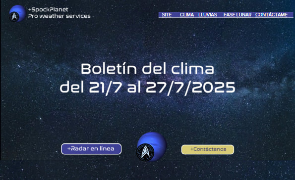 Spockplanet's tweet photo. #Planet | Ya disponible en nuestras redes por suscripción vía WhatsApp el boletín con las proyecciones del clima para esta semana. Ya ellos saben lo que viene⛈️. Mañana en la noche subiré al site las proyecciones de Venezuela, Colombia, México, Argentina, España y el Guayoyo🖖 https://t.co/q69emuSKh5