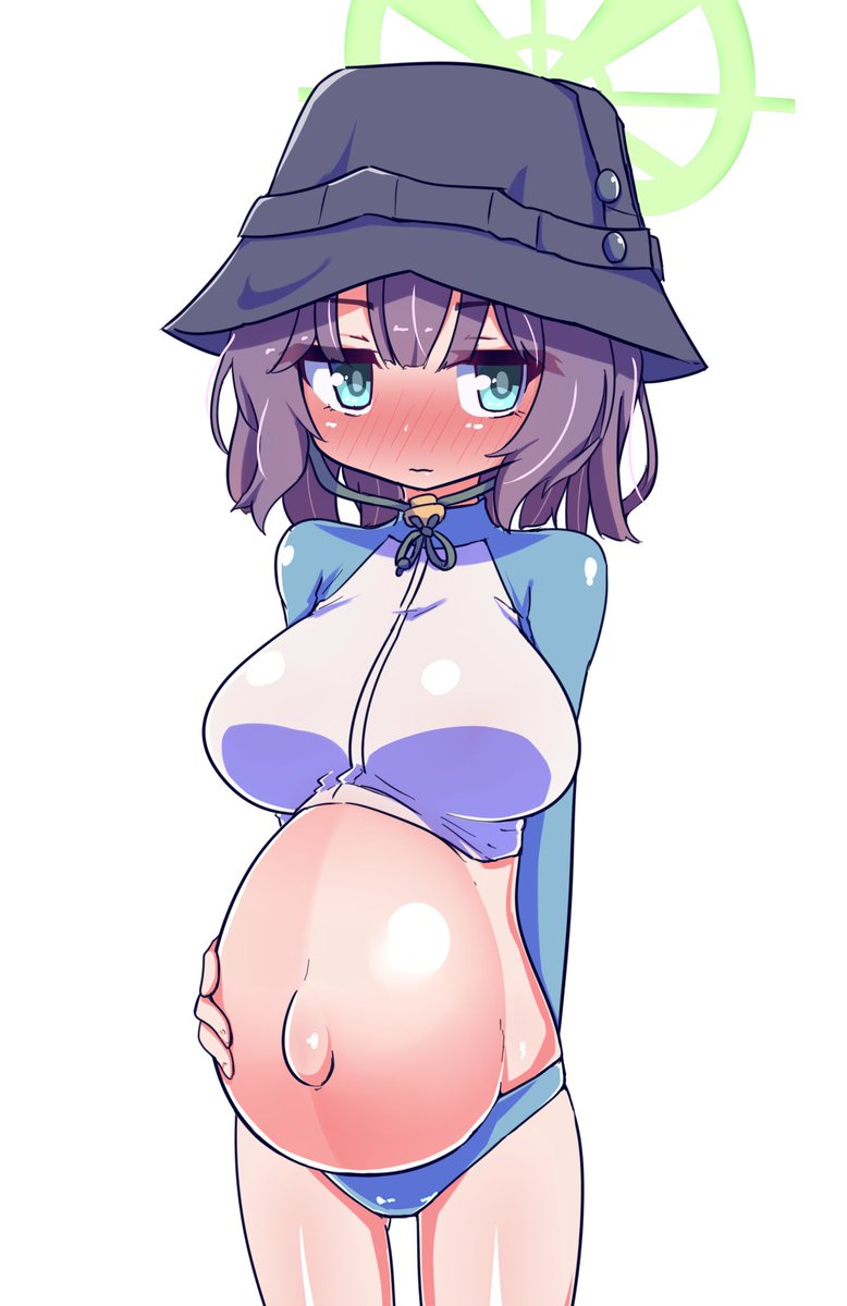 産みの日 ボテ腹水着 