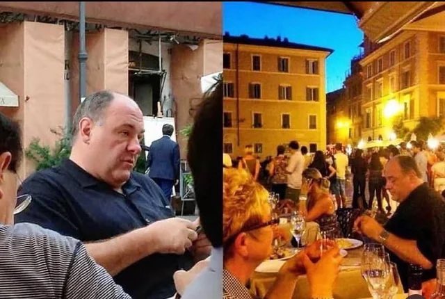 timecaptales's tweet image. James Gandolfini's final meal, just before his fatal heart attack, reportedly consisted of four rum shots, two piña coladas, two beers, two orders of fried prawns, and a large serving of foie gras.