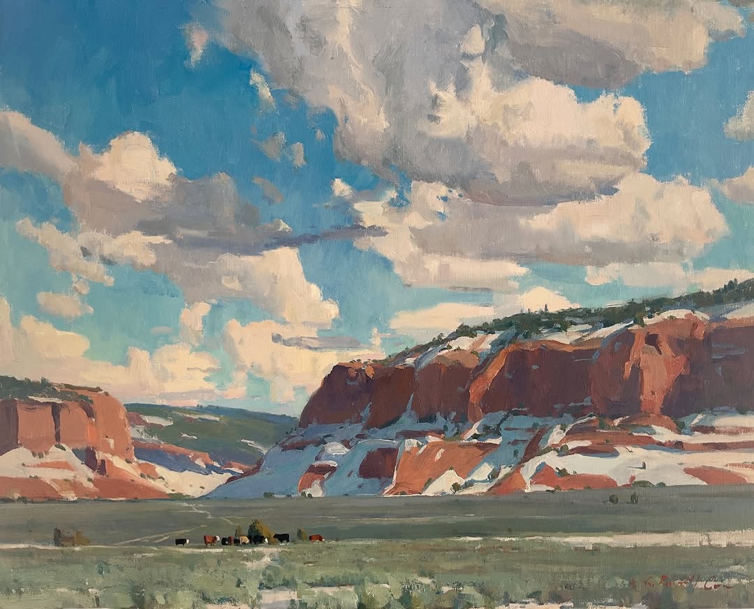 CowboyGospeler's tweet image. The mesa spread out like a sea of grass, and we moved the herd slow, letting them graze as they went.
⏤Andy Adams (1903)