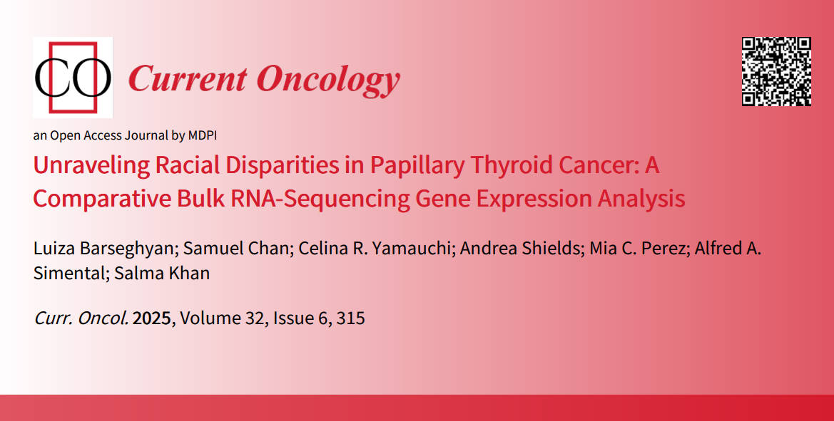 CurrentOncology's tweet image. π
New #Article in #Vol32_Iss6
π "Unraveling Racial Disparities in Papillary Thyroid Cancer: A Comparative Bulk RNA-Sequencing Gene Expression Analysis"
βοΈ by Luiza Barseghyan et al.
π Access the full paper here: brnw.ch/21wUi0L