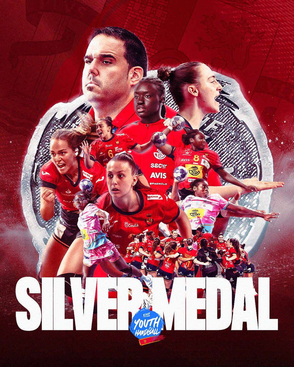 EHF EURO (@ehfeuro) on Twitter photo 𝗔 𝗺𝗲𝗺𝗼𝗿𝗮𝗯𝗹𝗲 𝗿𝘂𝗻 🥈 U18 World Champions Spain 🇪🇸 are the W19 #ehfeuro2025 Silver Medallists ✨ #handball #håndbold #followthefuture <a href="/RFEBalonmano/">RFEBalonmano</a> 𝗔 𝗺𝗲𝗺𝗼𝗿𝗮𝗯𝗹𝗲 𝗿𝘂𝗻 🥈 U18 World Champions Spain 🇪🇸 are the W19 #ehfeuro2025 Silver Medallists ✨ #handball #håndbold #followthefuture <a href="/RFEBalonmano/">RFEBalonmano</a>