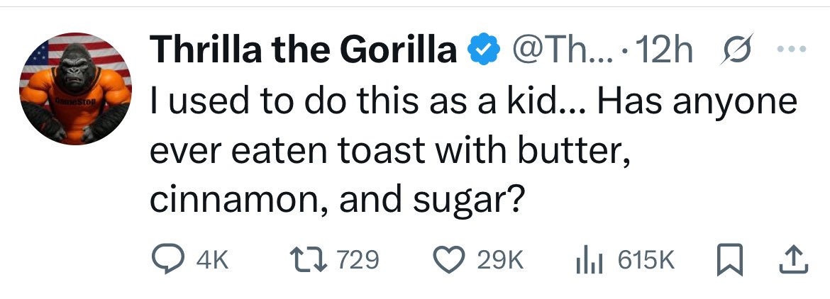 shesbonky's tweet image. no. no one else has ever eaten this. you made up a totally new food
there is definitely not a best selling breakfast cereal based on this toast creation you alone have experienced