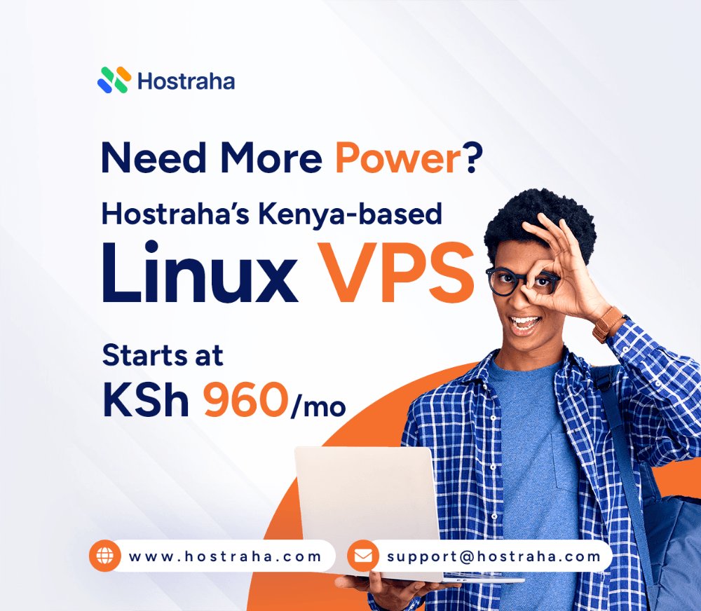hostraha's tweet image. Need more power? 💪 Hostraha’s Kenya-based Linux VPS starts at KSh 960/month! 🚀 Full root access, NVMe storage, and 24/7 monitoring. 🔧 Ideal for developers & growing businesses. 👉 Start scaling now! #LinuxVPS #Hostraha