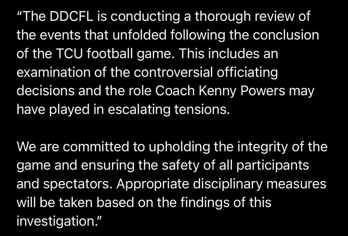 TheDDCFL's tweet photo. Official statement from the DDCFL and commissioner Mzee: https://t.co/phAaYGY919