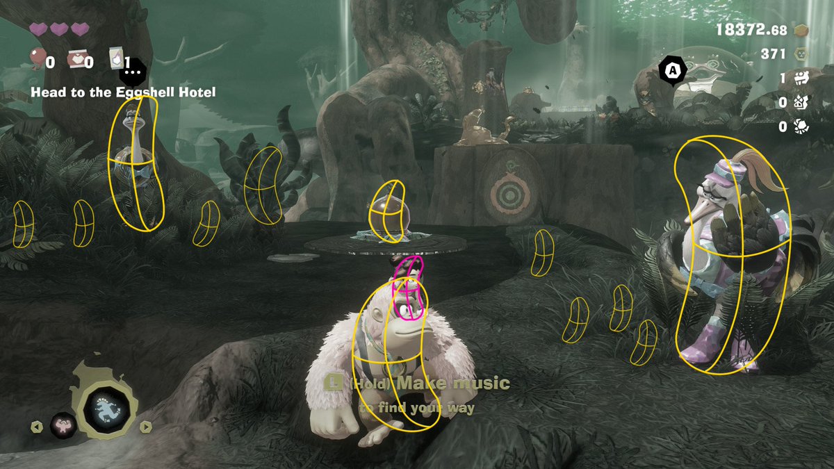 chriswade__'s tweet image. Somehow managed to turn on a collision debug mode on Bananza on my retail Switch 2 and... all the colliders are banana shaped. I can't imagine that being the optimal collision shape, but it works for them I guess.