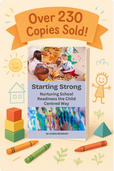 AaronTeamEC's tweet image. 📚 Over 230 copies sold!
Starting Strong is making waves, thank you for supporting a truly child-centred approach to school readiness. 💛
Get your copy 👉 lulu.com/shop/aaron-bra…
#EarlyYears #ChildCentred #StartingStrong #PlayMatters