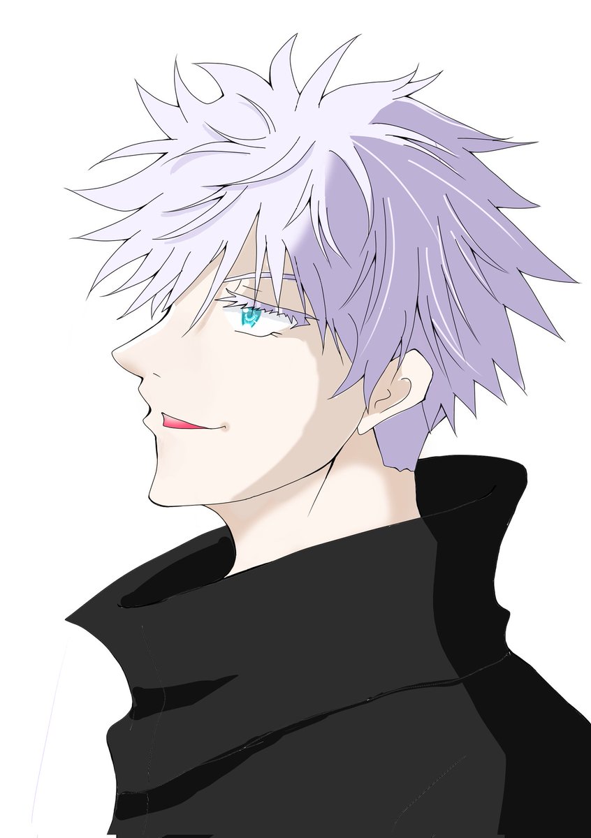 asunomonaka's tweet image. とりあえずこの絵はこれで完成👏✨
髪の毛増やしてハッキリ塗った。
次は水彩風の絵柄にしたい
次は悠仁も描こう！