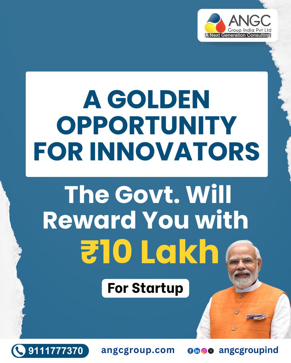 angcgroupind's tweet image. 🚀 Got an Innovative Idea? Let&apos;s Turn It Into a National Success!
.
.
.
.
#ANGC #StartupIndia #NationalStartupAwards #InnovationInIndia #StartupSupport #AIStartups #AgritechIndia #Healthtech #StartupRecognition #ANGCForStartups #GovernmentSchemes #MSMEIndia #StartupOpportunity