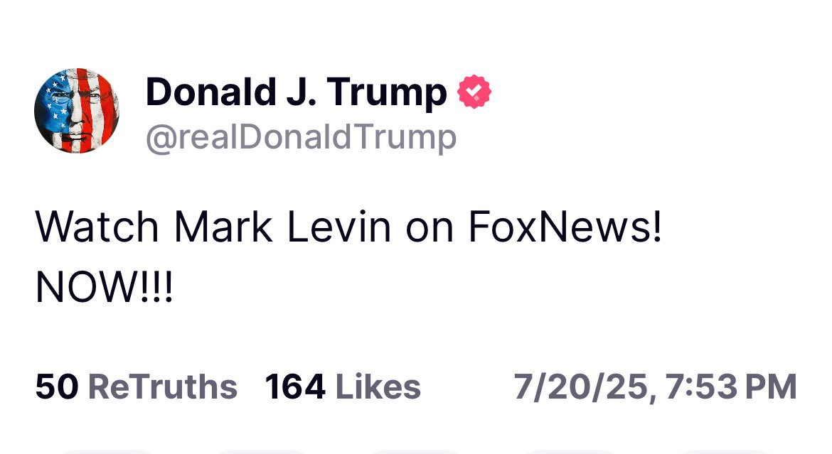 TheReportX's tweet image. If Mark Levin is the source of information for the President of America, not even God can save this country.