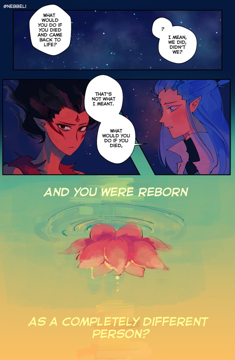 nebbeli's tweet photo. #oubingzhaweek25 - day 2: "i'll find you in the next life."

i am sooo sorry the art is so scuffed but i had a lot of fun making this !!

pg. 1-4

#nezha #oubing #藕饼 https://t.co/CxOfBURUWu