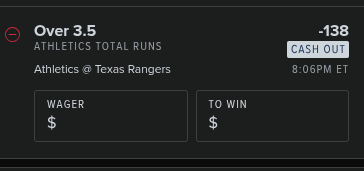 Germinator1978's tweet photo. @Dataman422 @KuttBet Day 1 Pick 3 
A's TT over 3.5 (-138)
Risk 1.38 to win 1 https://t.co/mvfFsFCkLQ