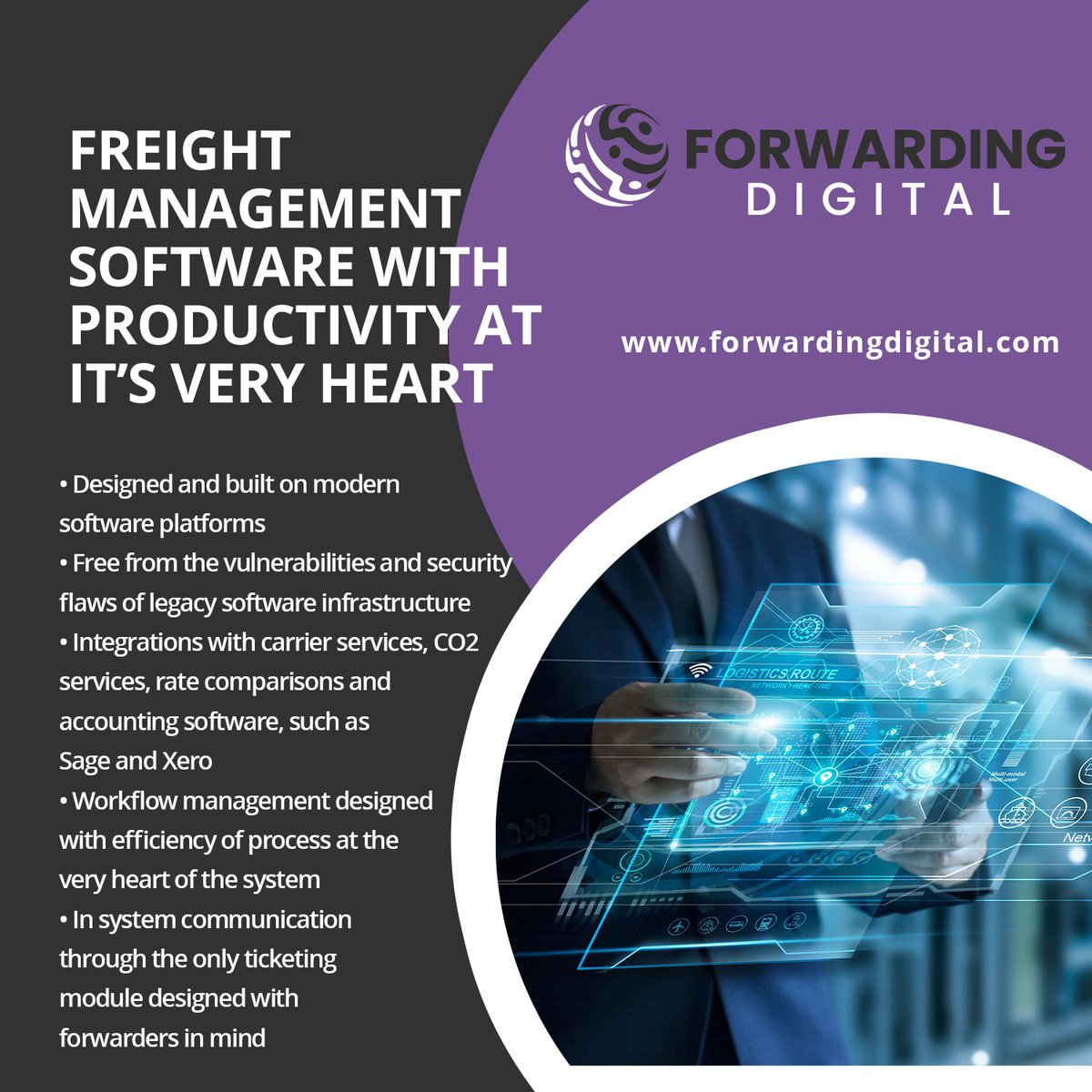 Forwarding Digital - Next generation CDS &amp; Forwarding cloud software solutions reimagined.
forwardingdigital.com
#cdssofware  #freightsoftware  #forwardingsoftware  #logisticssoftware  #ForwardingDigital