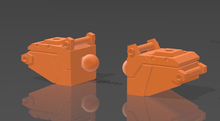 Mokiplamo's tweet image. More custom parts designed for 3Min Projects kits . Shoulders have 3mm compatible ports on the top for weapons or modules, similar to structure arts wanzers.
