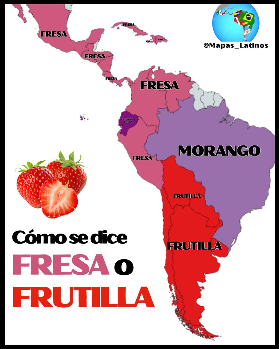 Cómo se dice FRUTILLA o FRESA 🍓