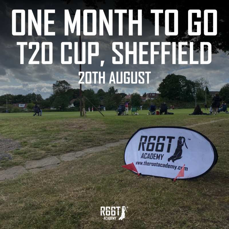 TheRootAcademy's tweet image. 1️⃣ 𝐦𝐨𝐧𝐭𝐡 𝐭𝐨 𝐠𝐨 𝐮𝐧𝐭𝐢𝐥 𝐒𝐡𝐞𝐟𝐟𝐢𝐞𝐥𝐝!

Join us in Sheffield on the 20th August for our T20 Cup 🏆

Secure your place online here ➡ tinyurl.com/nbnevsdk

🏏 #r66tacademy