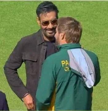 Do you trust these Bollywood actors? I don't. This is Ajay Devgan who is with the hateful Chintu and anti-India Afridi. Two words for him.👎