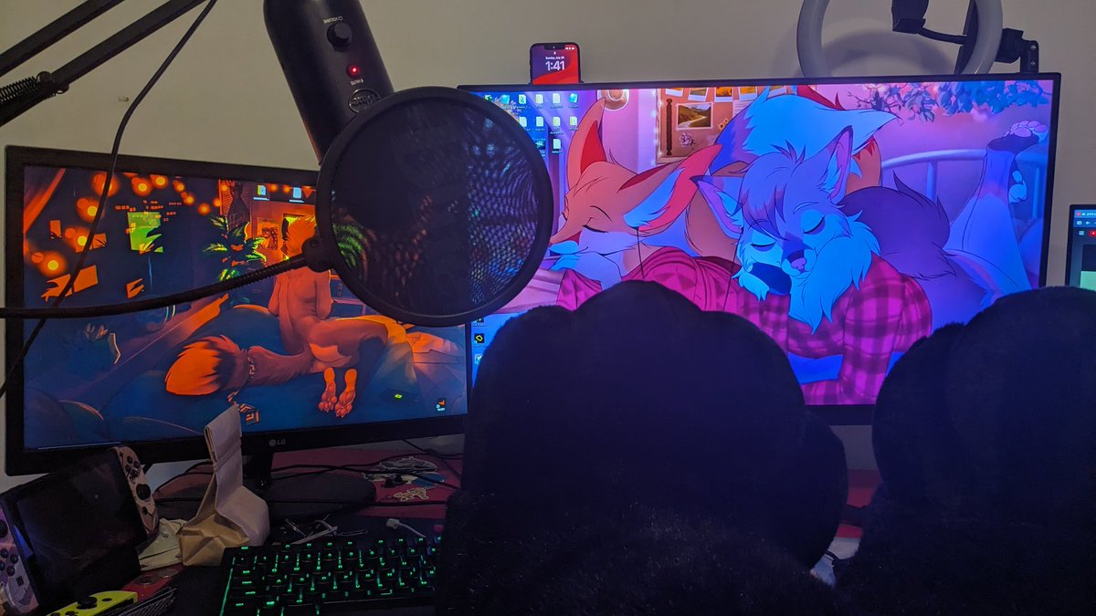 my desk is a good pawrest... i am, too.