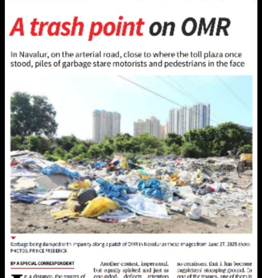 OMRupdates's tweet photo. #OMR Trash ! Day - 12 ! https://t.co/gp8xu7IOEJ