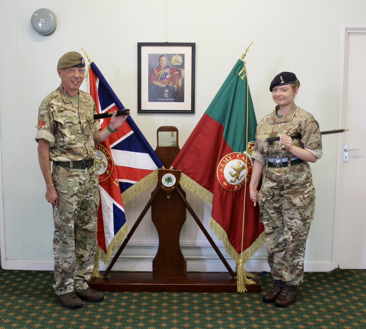 2nd (NI) Battalion ACF (@2niacf) on Twitter photo Strong leadership in the Army Cadets starts with the RSMs.
RSMI Robby Thompson sets the standard for discipline & maintains excellence across the Battalion.
Cadet RSM Macy McAtamney leads by example, inspiring peers & representing cadets at the highest.
<a href="/ArmyCadetsUK/">Army Cadets UK</a> <a href="/RFCANI/">RFCA NI</a> Strong leadership in the Army Cadets starts with the RSMs.
RSMI Robby Thompson sets the standard for discipline & maintains excellence across the Battalion.
Cadet RSM Macy McAtamney leads by example, inspiring peers & representing cadets at the highest.
<a href="/ArmyCadetsUK/">Army Cadets UK</a> <a href="/RFCANI/">RFCA NI</a>