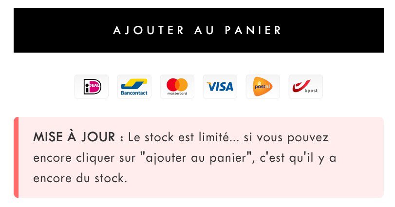 frankDevShopify's tweet image. 🛍️Les indispensables sur une page produit Shopify qui convertit #3

Toutes les boutiques de fashion avec des offres aggrrsives comme la closure ont ce bloc d’urgence. Banger pour la conversion.

👉 Like, RT, et commente « Conversion » pour recevoir le code 🎁