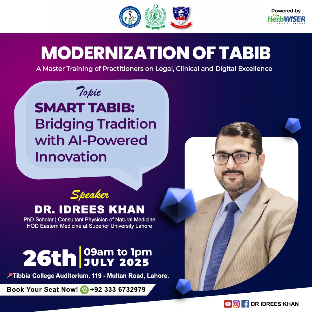 IdreesKhanDr's tweet image. "Smart Tabib: Bridging Tradition with AI-Powered Innovation" forms.gle/aNABhD1dbm3WPM…

🔖 #SmartTabib #AIinTibb #DrIdreesKhan #ModernTibb #NaturalMedicine #UnaniTibb #HakeemLife #DigitalHealthcare #PHCPakistan #MSDS #Tibb2025 #HealthcareInnovation #PakistanTabibs #HakeemOfTomorrow