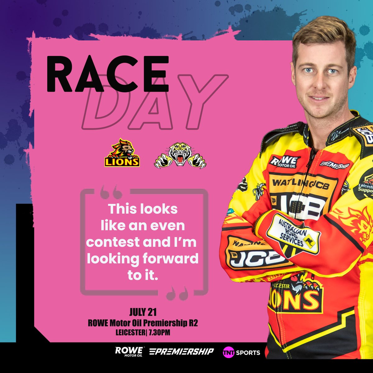 Kelvin Tatum MBE (@kelvin_tatum) on Twitter photo Really looking forward to this meeting tonight.
Two top sides who are pushing for the league title.
Join us on <a href="/tntsports/">TNT Sports</a> from 7.30pm
#britishspeedway Really looking forward to this meeting tonight.
Two top sides who are pushing for the league title.
Join us on <a href="/tntsports/">TNT Sports</a> from 7.30pm
#britishspeedway