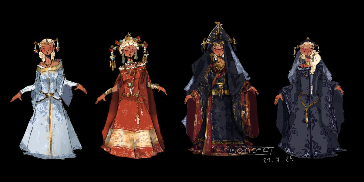 soncee_'s tweet image. redesigning Nyra's ugly dresses - part 2 #rhaenyra #HouseOfTheDragon #ASOIAF #ArtistOnTwitter