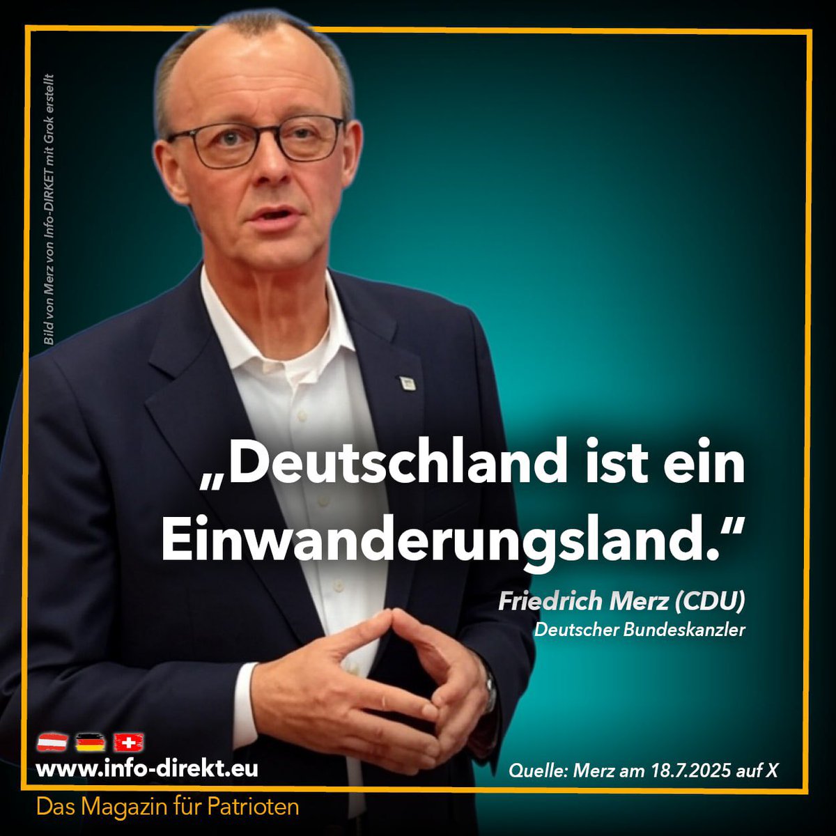 DeutscherSchfe3's tweet image. Lieber Herr Merz, welche Stadt hat sich durch die Einwanderung der letzten zehn Jahre am meisten verbessert?
Ist Berlin besser geworden?
Ist Bremen besser geworden?
Ist Duisburg besser geworden?
Ist Stuttgart besser geworden?
"Wir, das Volk", warten auf Ihre Antwort.