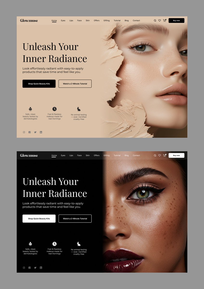 UxDamini_'s tweet image. Which vibe sells it better - Soft & Subtle or Bold & Dramatic?