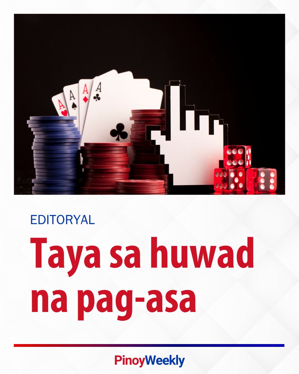 Kahit pa kakarampot ang pera, kung may saglit na pangako ng jackpot, tataya at lalong mababaon sa utang. Pinagkakakitaan, kahit ng gobyerno, ang hirap ng buhay nila. Basahin ang editoryal ng Pinoy Weekly: tinyurl.com/3ddw22uf 🔗
