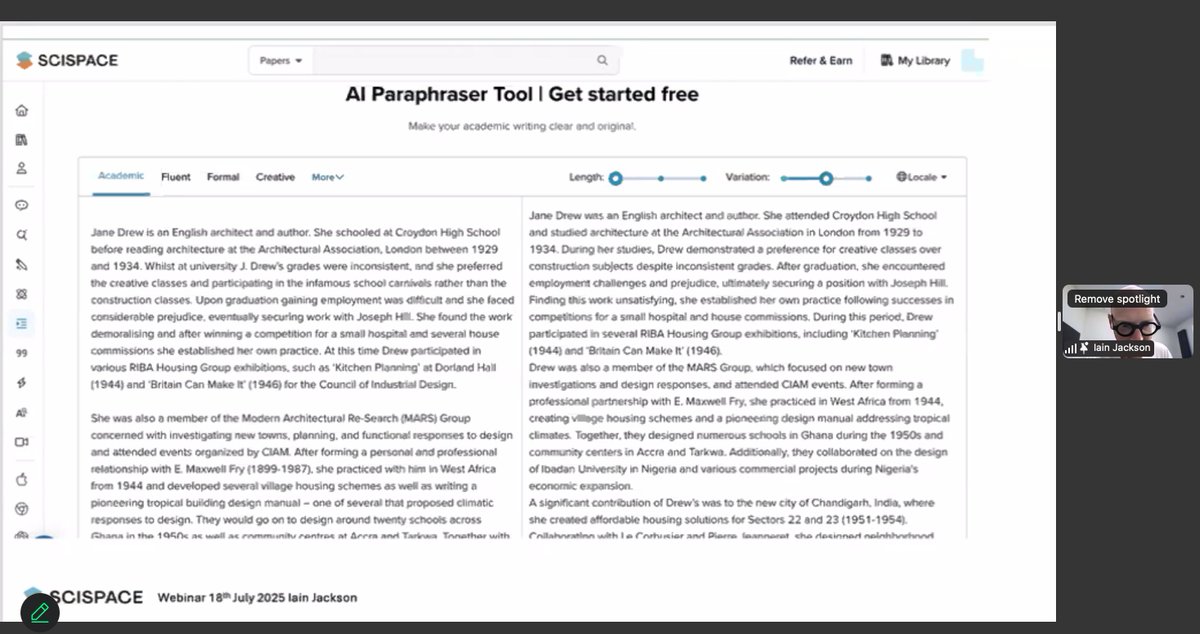 scispace_'s tweet image. Researchers from 12+ countries, including early-career researchers, PhD scholars, postdocs, and faculty, joined us live for a deep dive into structuring research papers and meeting academic standards with Prof Iain Jackson, University of Liverpool.
Here’s the full recording:…