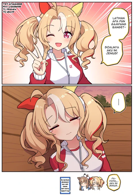 明日から見られる天才のトレーニング
インドネシア語翻訳:@MarcellHendra

#ウマ娘 #フサイチパンドラ #ウマ娘英訳 #ウマ娘インドネシア語翻訳 #umamusume #UmaTranslations 
