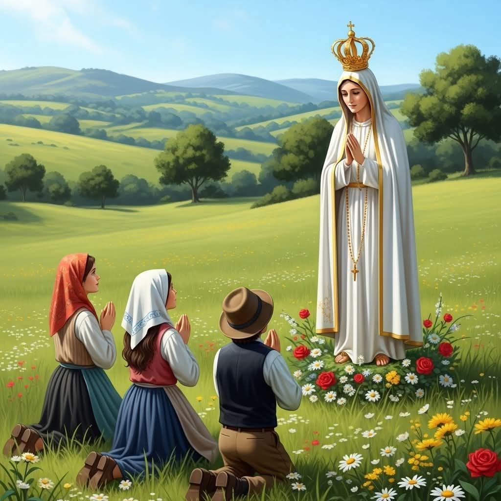 NOSSA SENHORA DE FÁTIMA ROGAI POR NÓS 🌹🙏🌹BOM DIA 🤝