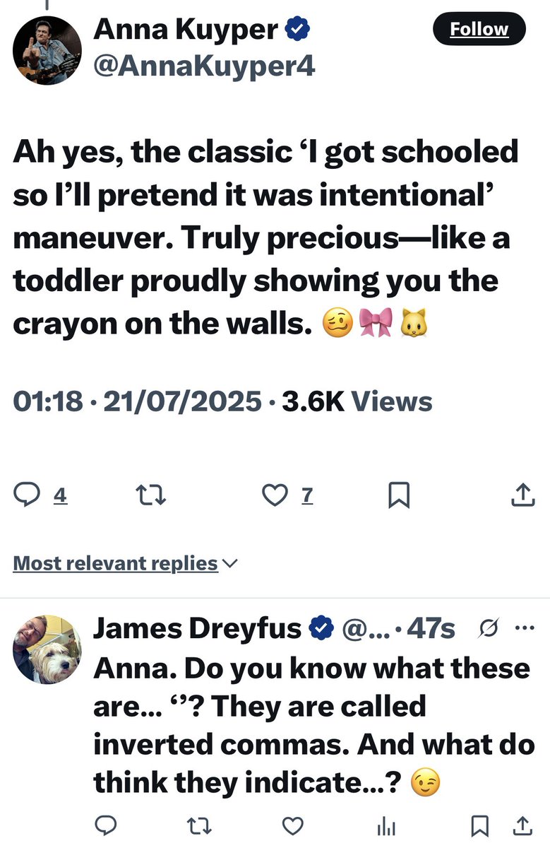 DreyfusJames's tweet image. Sometimes, just sometimes, there’s a moment on this platform when what you thought was the most deliciously precious thing you’ve seen, is topped by someone with a brain equalled only by krill.
@AnnaKuyper4 This calls for huge bows, a basketful of kittens & extra sprinkles
🫠