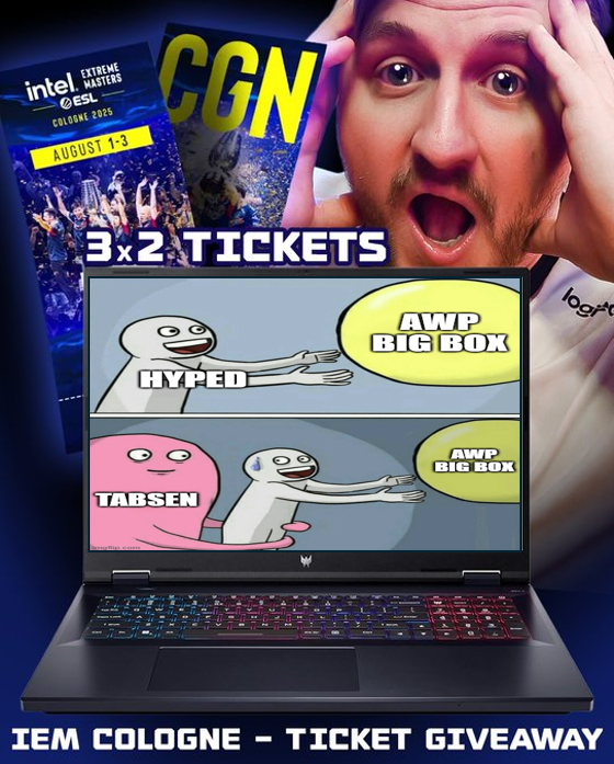 WatesmO's tweet photo. @BIGCLANgg @Acer @tabseNcs A MAIN FREI!!!!! #PREDATORIEM https://t.co/jEM7XlTeZH