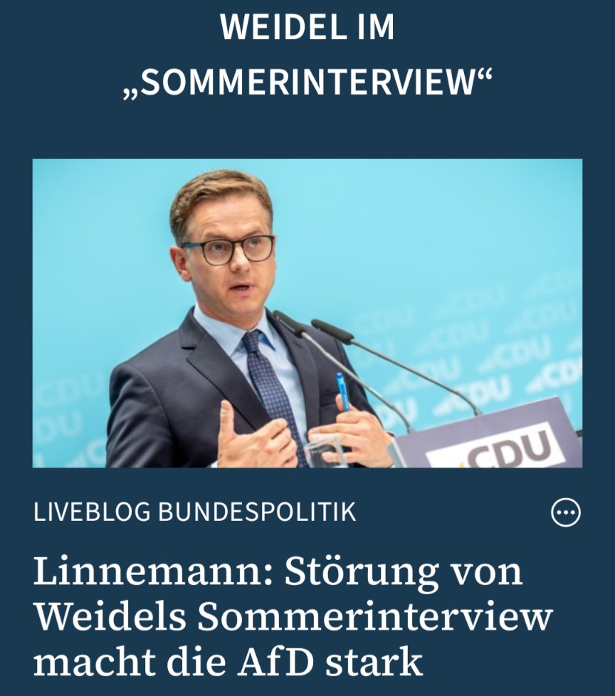 Lolilu33211390's tweet image. Nein. Unreflektiertes Nachäffen der #AfD macht die #Rechtsextremisten stark.
#CDU #Linnemann
@CDU #Weidel #Sommerinterview