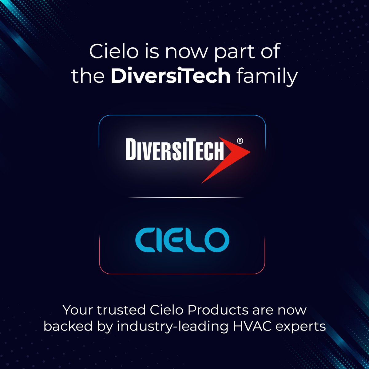CieloWigle's tweet image. We’re excited to announce that Cielo is now part of the @DiversiTechCorp. Together, we’re setting a new benchmark for home comfort &amp;amp; energy efficiency! 
Read more: contractingbusiness.com/industry-news/…

#MergersAndAcquisitions #CieloBreez #DiversiTech #SmartHVAC #SmartHome #SmartThermostat