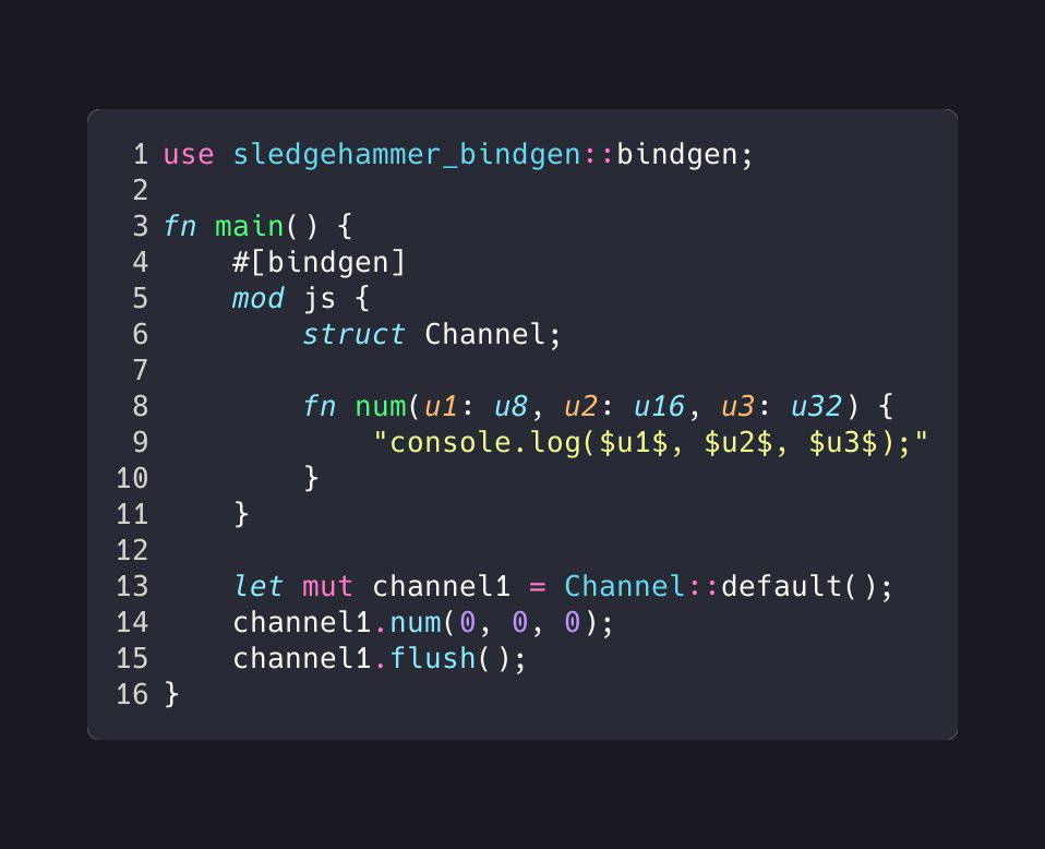 orhundev's tweet image. Damn... Rust devs going crazy with these libraries.

⚒️ sledgehammer_bindgen 🦀

💥 Breaking the performance barrier of WASM/JS communication.

⚡ Faster Rust batched bindings for JS code.

⭐ GitHub: github.com/ealmloff/sledg…

#rustlang #webassembly #wasm #javascript #performance…