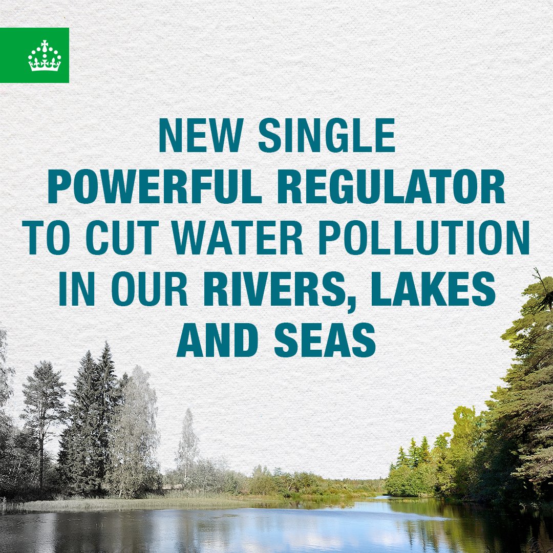 DefraGovUK's tweet image. BREAKING: Ofwat abolished in biggest overhaul of water since privatisation.
New water regulator established to cut pollution into our rivers and protect families from massive bill hikes.
Water responsibilities across four regulators merged into one.
gov.uk/government/new…