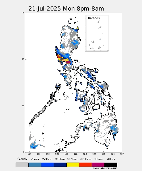 Weather_Manila's tweet image. NCR rains to continue tonight, and tomorrow, and tomorrow night, and Wednesday, (and until the end of the week if the LPA intensifies and move north to the Ryukyus). Kulay fusc..fuc..fu..pink ay &amp;gt;100mm for each of the 12-hour accumulated maps.  Stay safe!
