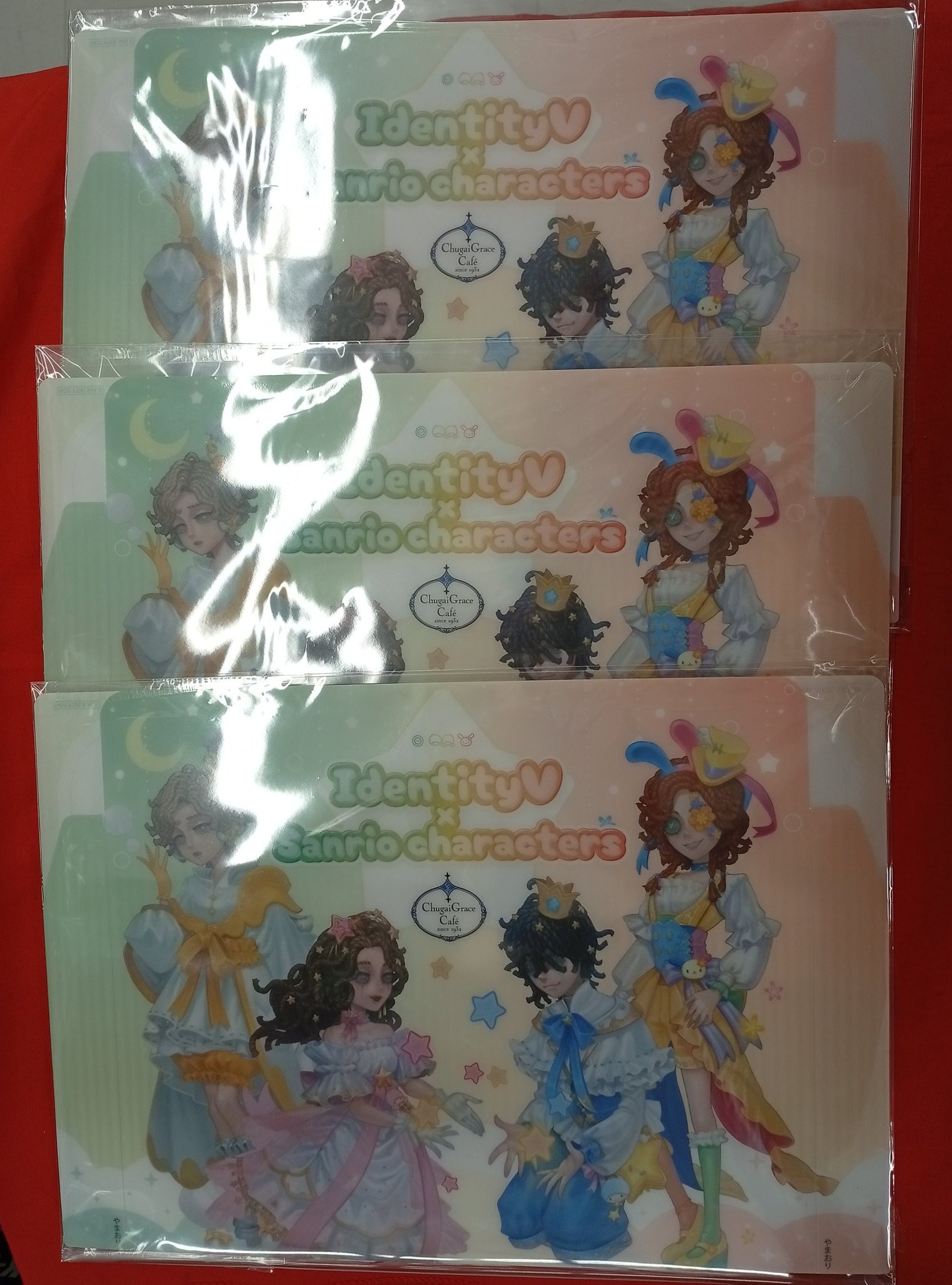 第五人格　コラボカフェ　ランチョンマット4種セット Identity V 第五人格×THEキャラCAFE～愛しいあなたと運命の赤い