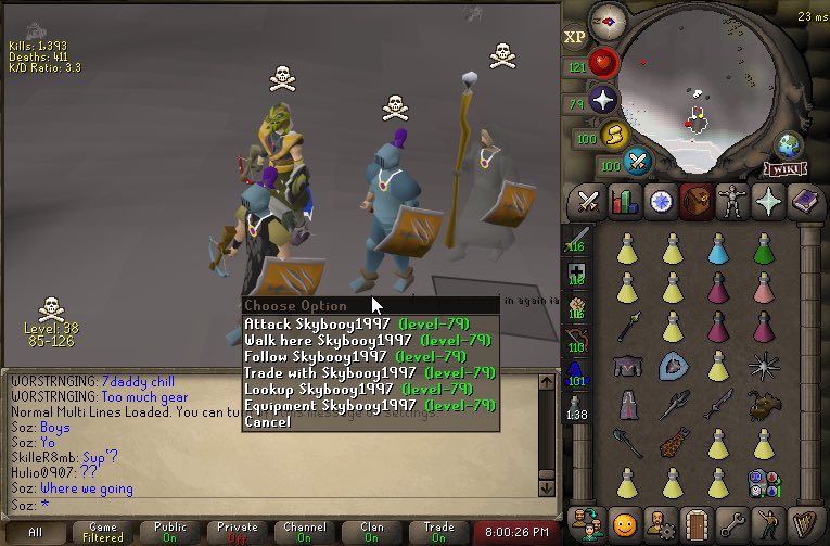 ianspam's tweet image. the amount of cute noobs EVERYWHERE in OSRS right now is the best thing to come from the mass influx of players
chads were on their first pk trip 🥹