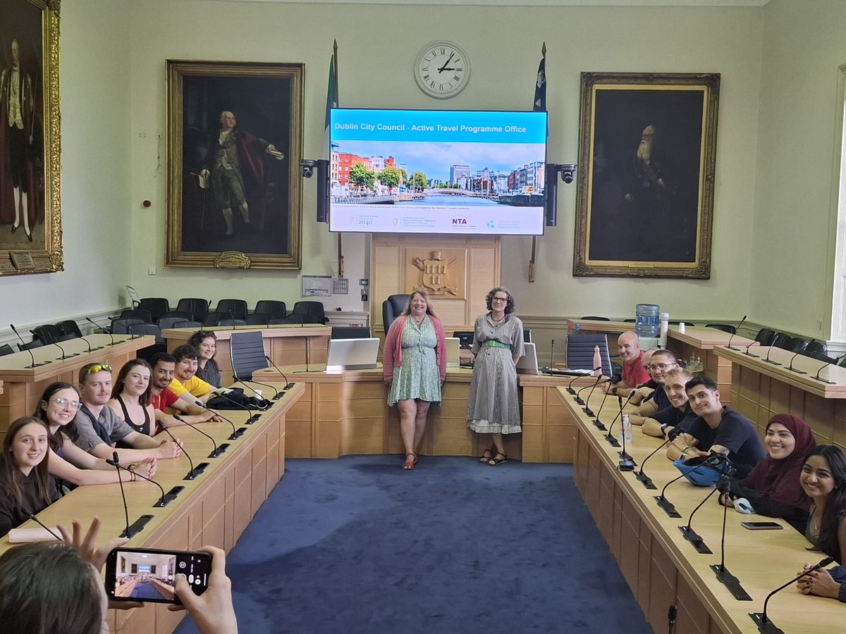 Our Active Travel Programme Office, along with Councillor Donna Cooney were pleased to welcome students from the UCD Active Travel Summer School to share the progress we’re making in delivering the #ActiveTravelNetwork last week.

Thank you to the students for the great