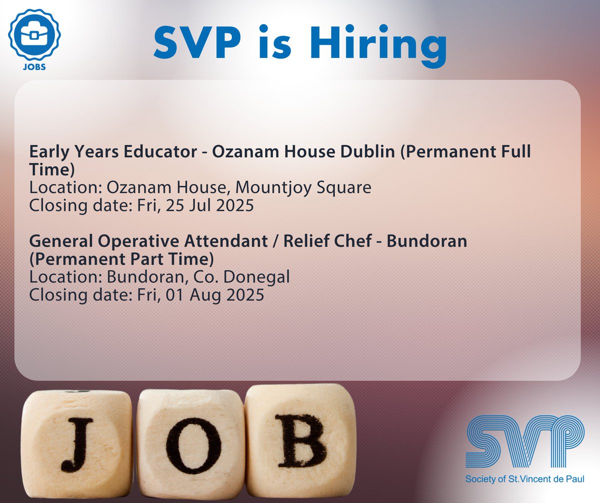 SVP_Ireland's tweet image. We&apos;re Hiring at SVP!

Ready to make a difference? The Society of St. Vincent de Paul is recruiting for exciting opportunities across various roles.

Join our team and help transform lives in your community.

Apply now: bit.ly/44pRTRT

#career #jobs #hiring #irishjobs…