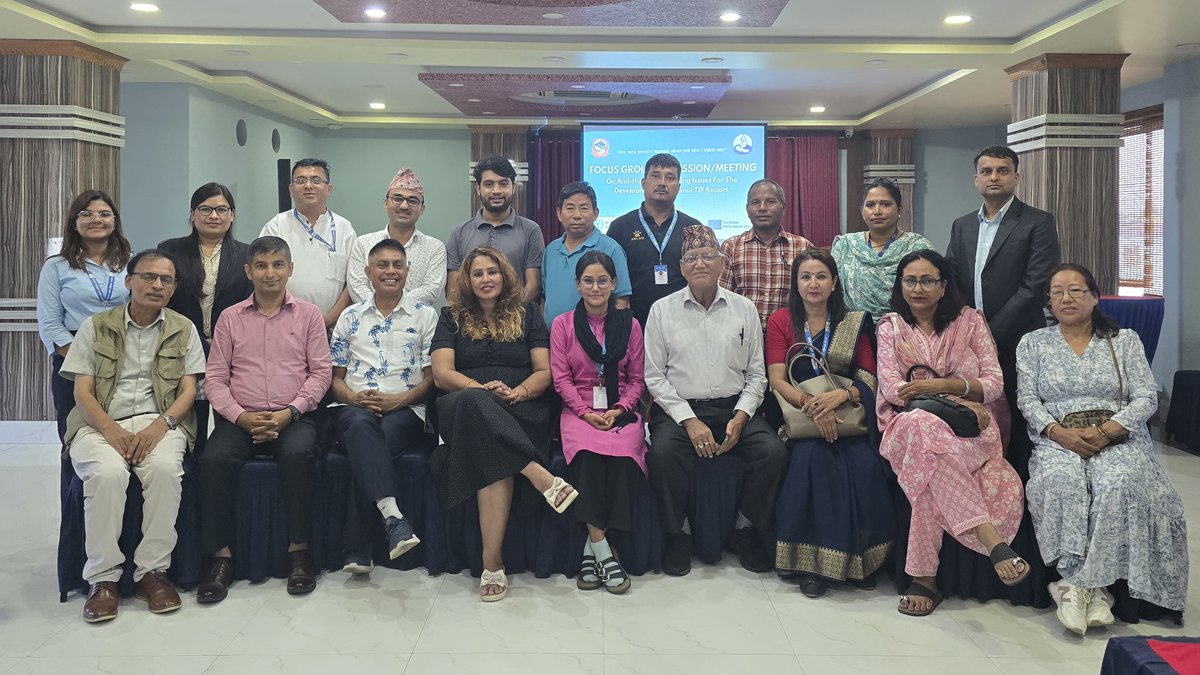 UNODC_ROSA's tweet image. Behind every statistic is a human life.
In Nepal, a @UNODC provincial consultation convened authorities to shape the country's Trafficking in Persons report--guided by ground voices, border realities & accurate data.
Supported by EU🇪🇺 to counter human trafficking in South Asia!