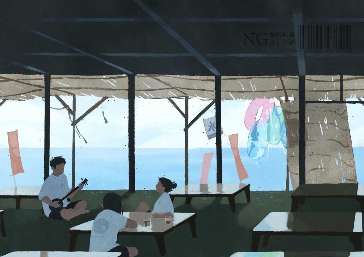 kubo_manami_'s tweet image. 海の家  #海の日