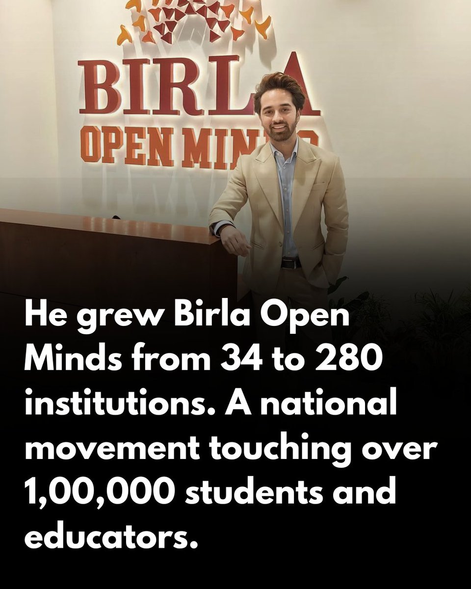 TheTribalbox's tweet image. In a country where education defines futures, Nirvaan Birla is reshaping it with 280+ Birla Open Minds schools, Soul Science, Brainiacs &amp;amp; more. A new legacy for India&apos;s next generation.
#NirvaanBirla #FutureOfLearning #LegacyRedefined #EducationForImpact