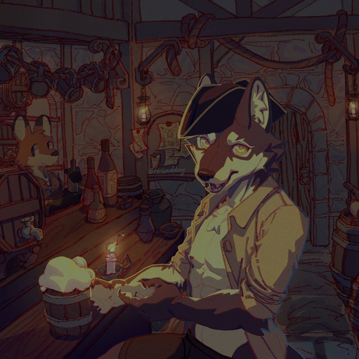 Hruaddung's tweet image. Commission for Duo Ke.