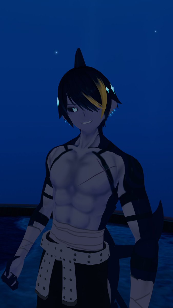MagicNecroVT's tweet image. I like to put on new outfits for my 3D model for this one i just started watching a certain anime recently.
